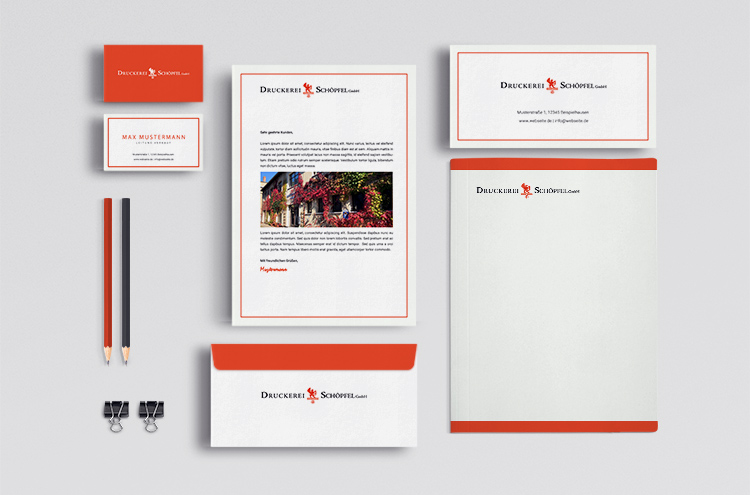 Geschäftsdrucksachen im Digitaldruck: Visitenkarten, Briefbögen, Rechnungen, Mappen und mehr